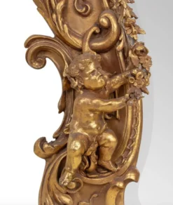 Prunkvoller Casa Padrino Barock Spiegel Gold 188 x 120 cm mit Engelsmotiven - Antik Stil - Schwere Ausführung