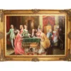 Riesiges Handgemaltes Barock Öl Gemälde Gold Prunk Rahmen 225 x 165 x 10 cm - Massiv