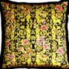 Riesiges XXL Luxus Barock Kissen "Flowers & Butterflies" Pompöös by Casa Padrino von Harald Glööckler 80 x 80 cm mit funkelnden Glitzersteinen