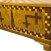 Truhen Kommode 40er Jahre Museumsnachbau Replikat 102 x 52 x H 50 cm - Braun Intarsien Antik Stil Möbel Berlin Truhe Art Deco